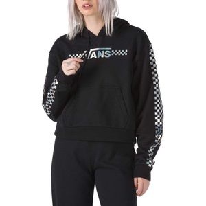 Vans Shine It Iridescent Crop Hoodie Black